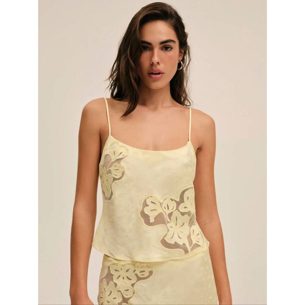 Floral Yellow Tank Top